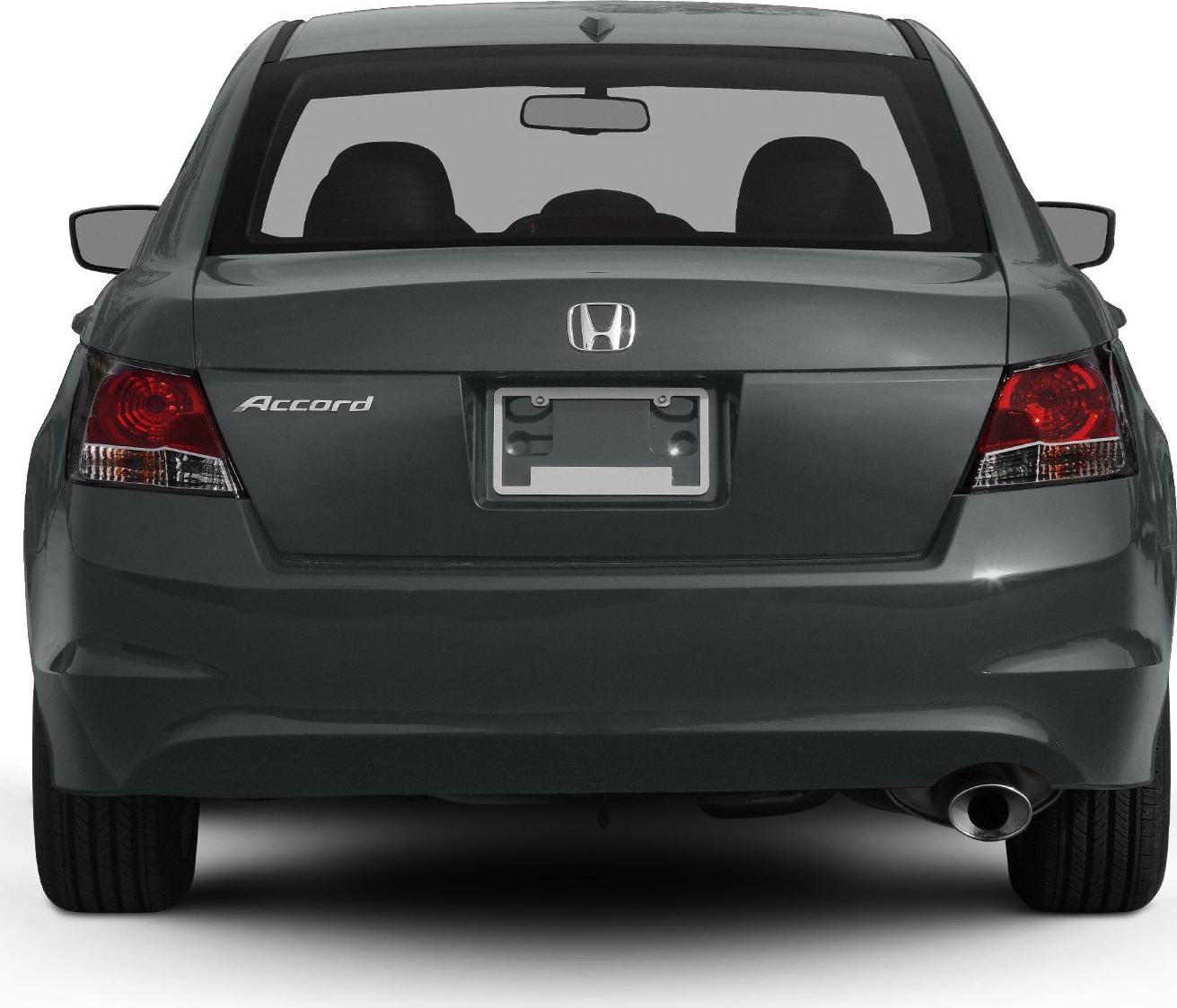 Rear view with taillights, license plate mount, and single exhaust pipe.