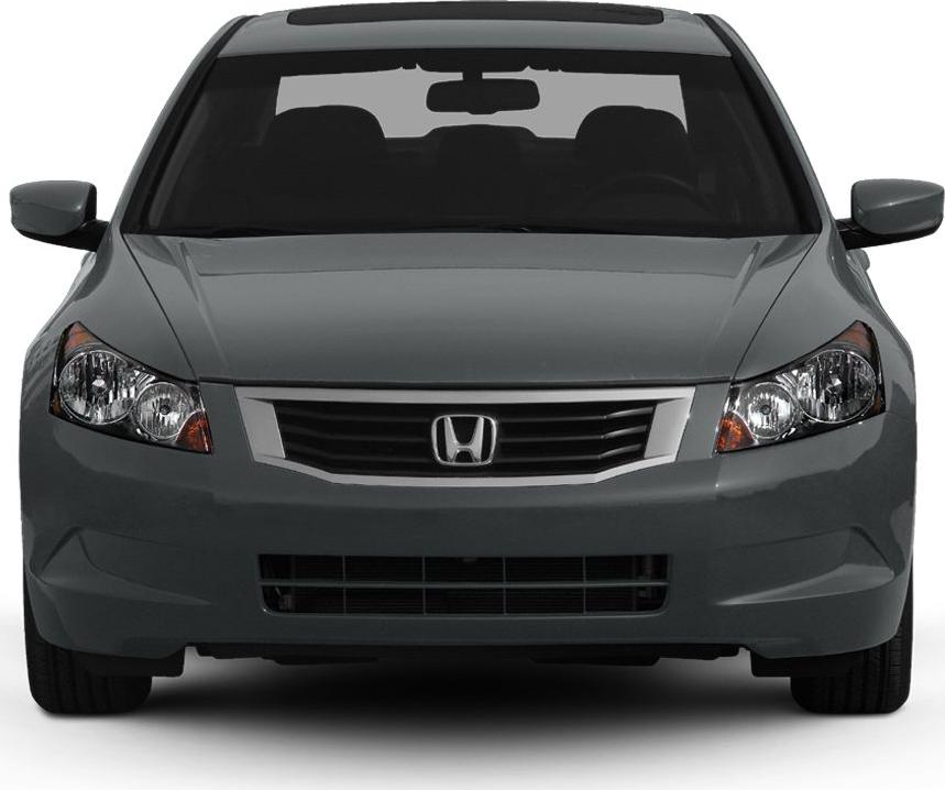 Front view with grille, headlights, and side mirrors