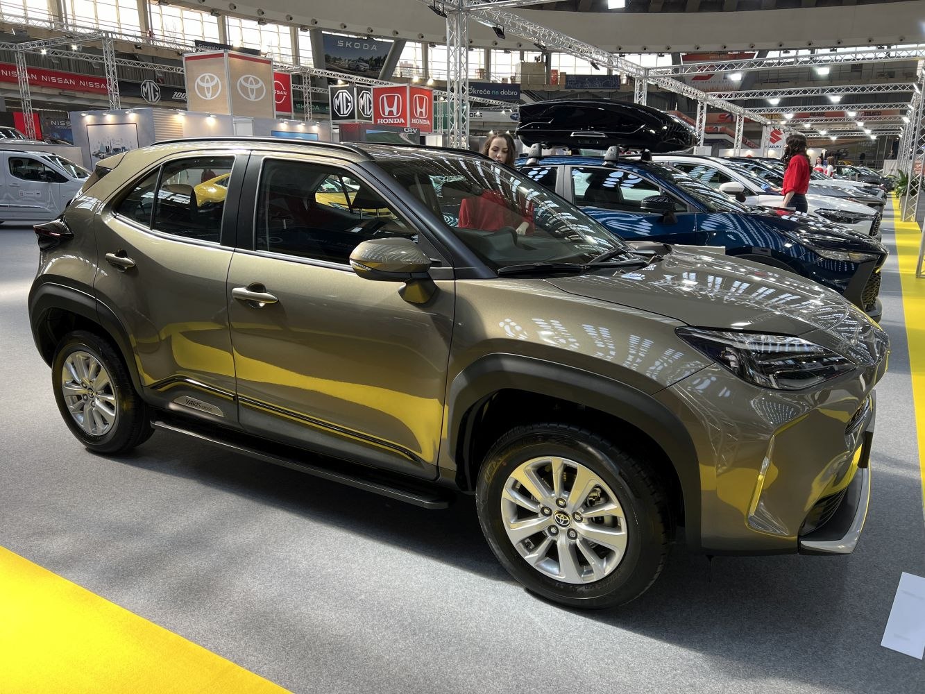Compact SUV with modern styling and alloy wheels
