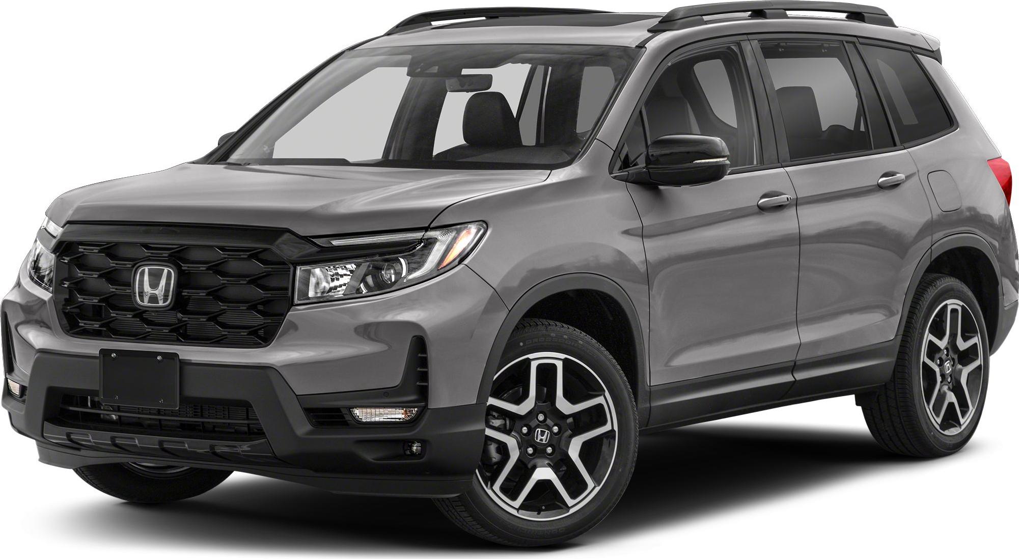 Front side view with modern grille, LED headlights, alloy wheels, roof rails