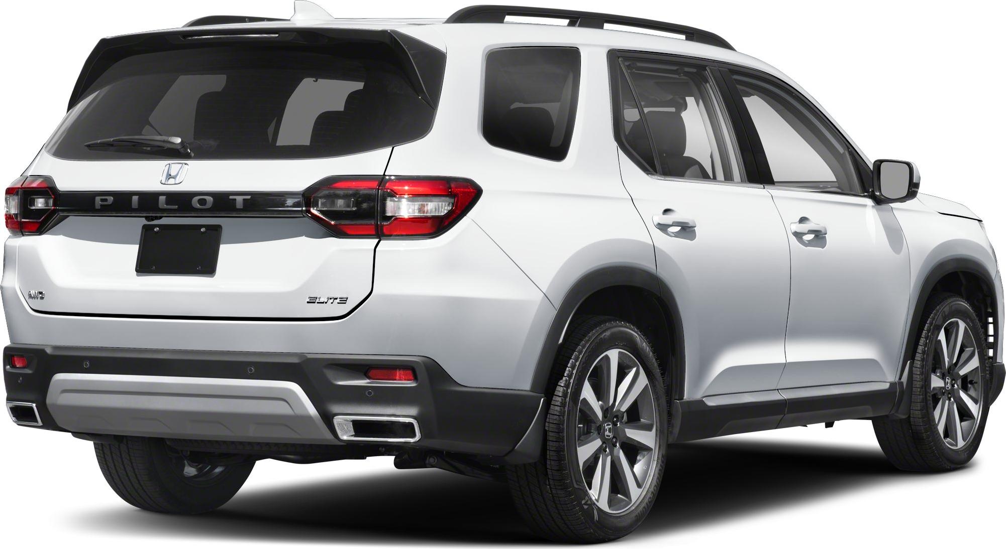 Rear view of SUV with ELITE badge, AWD, and modern taillights