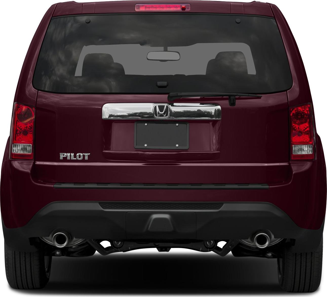 Rear view with twin exhausts, rear windshield wiper, and red taillights