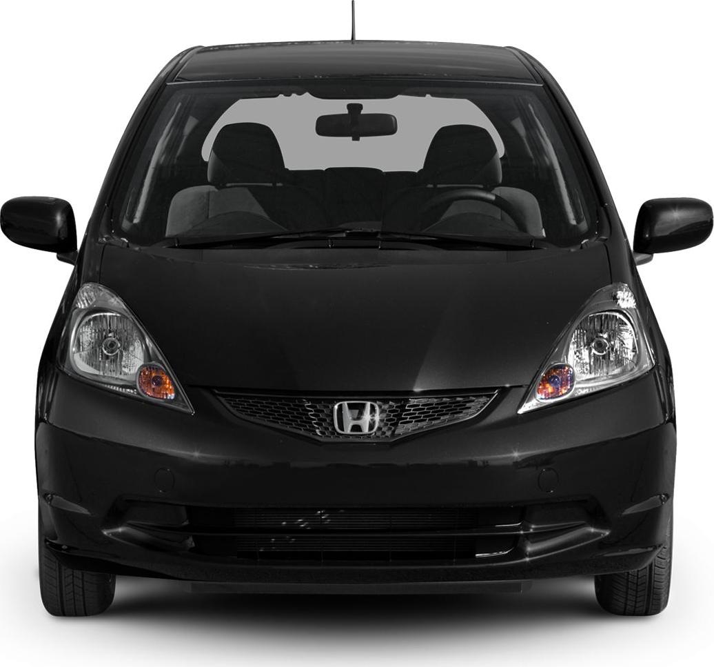 Front view showing distinct headlights and grille of a compact hatchback