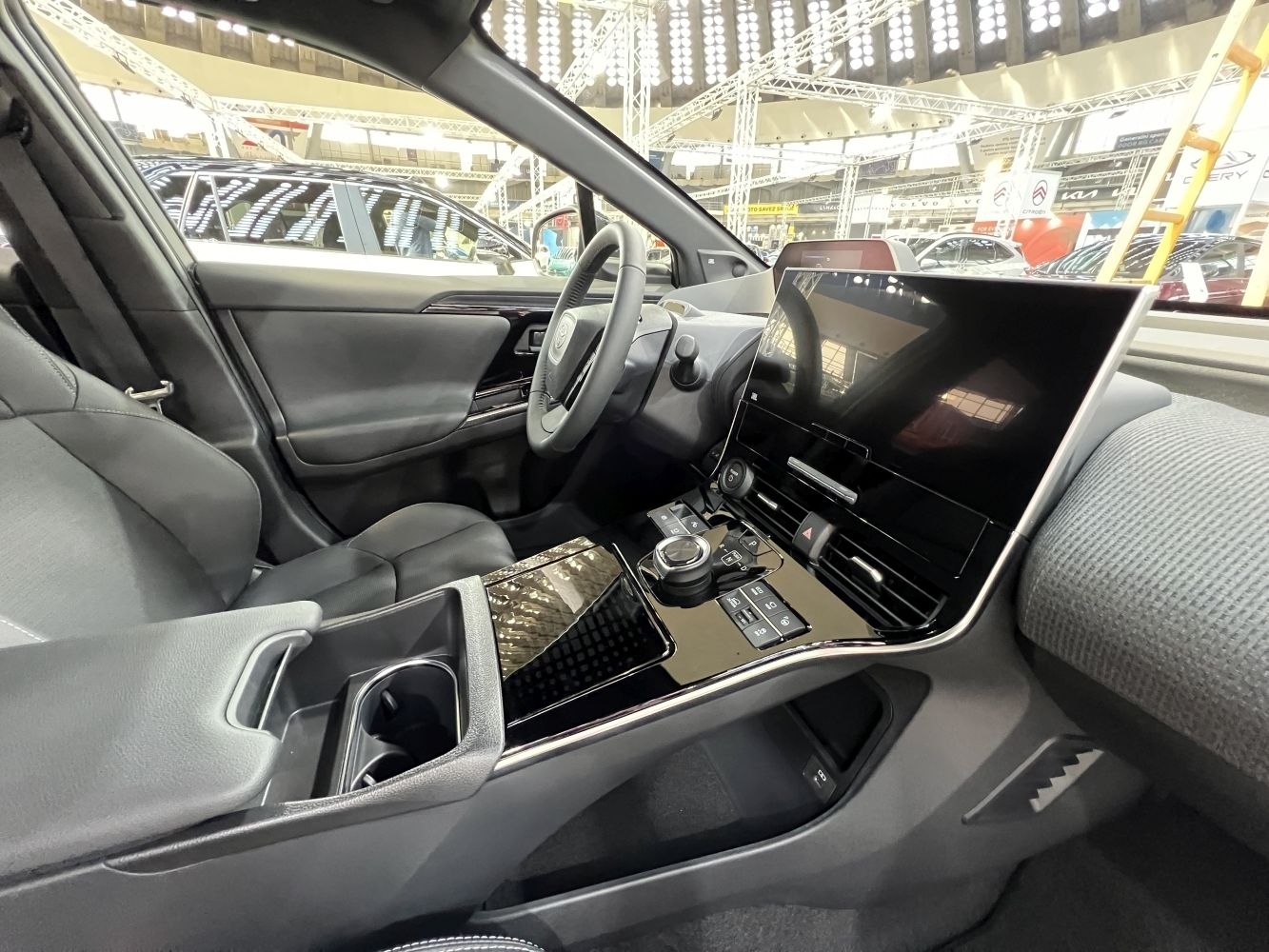 Modern dashboard and center console with touchscreen