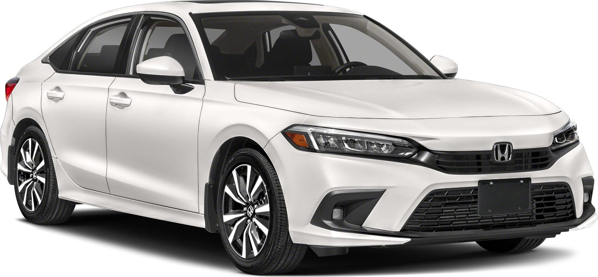 White sedan with sleek front grille and sharp LED headlights