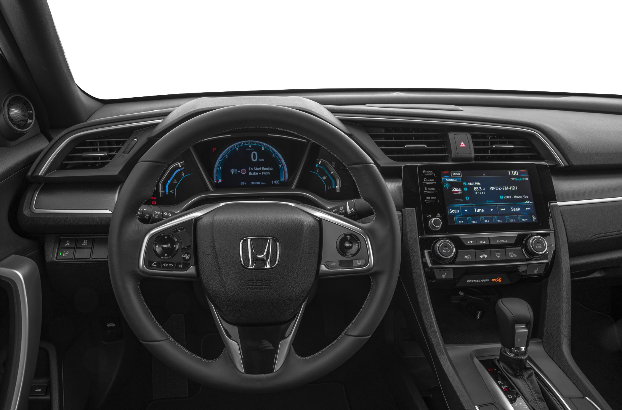 Digital instrument cluster and infotainment system with steering wheel controls