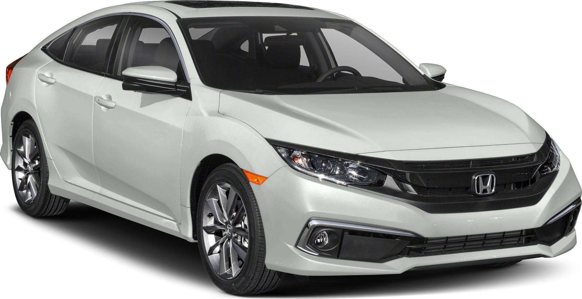 Sleek front-side sedan view with sharp headlights and alloy wheels