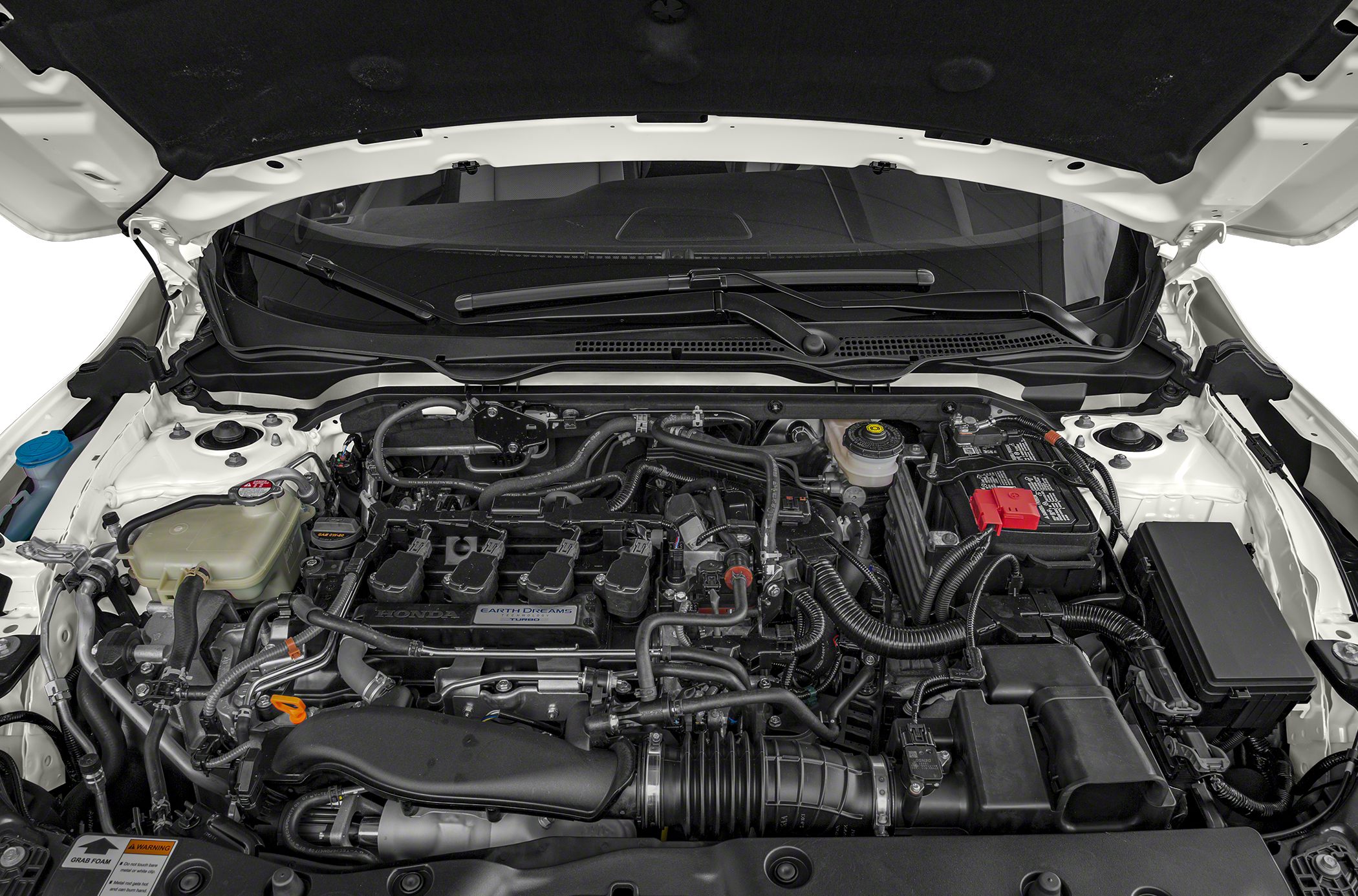 Turbocharged Earth Dreams engine with visible components and intake system