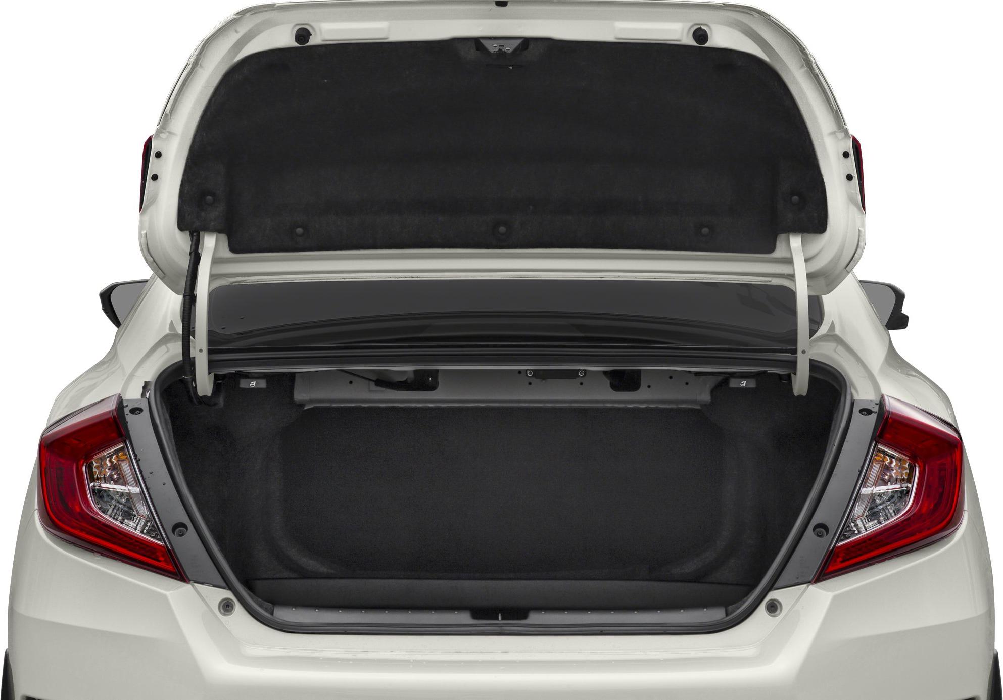 Open trunk interior with rear tail lights