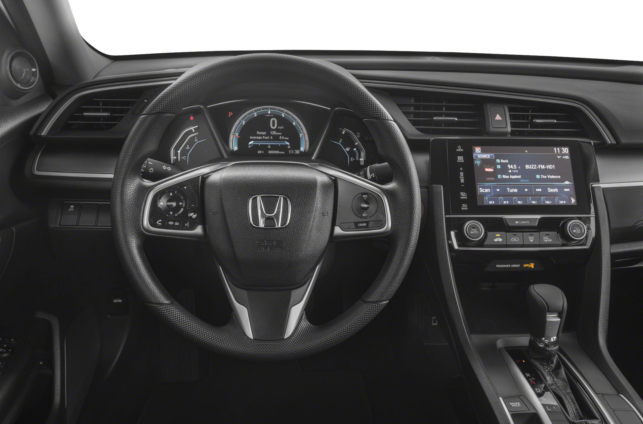 Steering wheel with multifunction controls and digital dashboard display