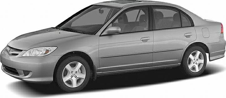 Silver metallic compact sedan side view with alloy wheels