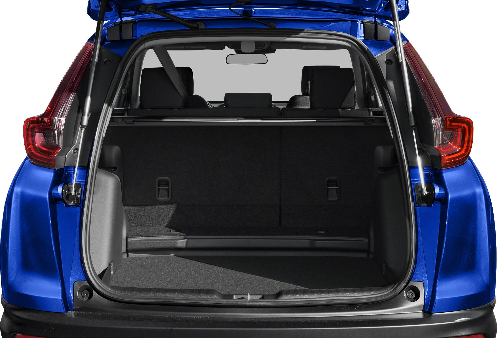 Open rear cargo area with split rear seats and hatchback design