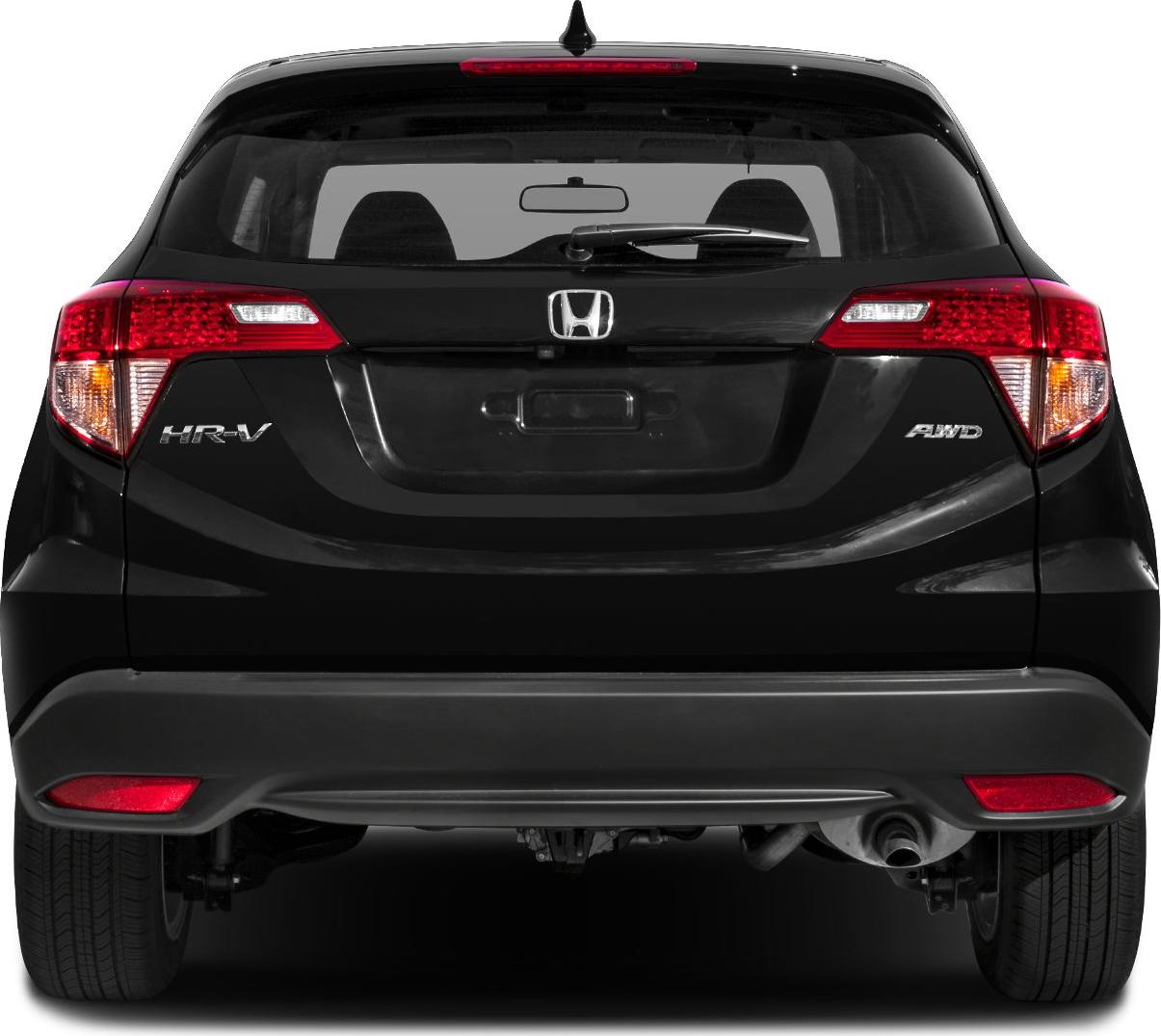 Rear view of hatchback with AWD badge, taillights, and rear wiper