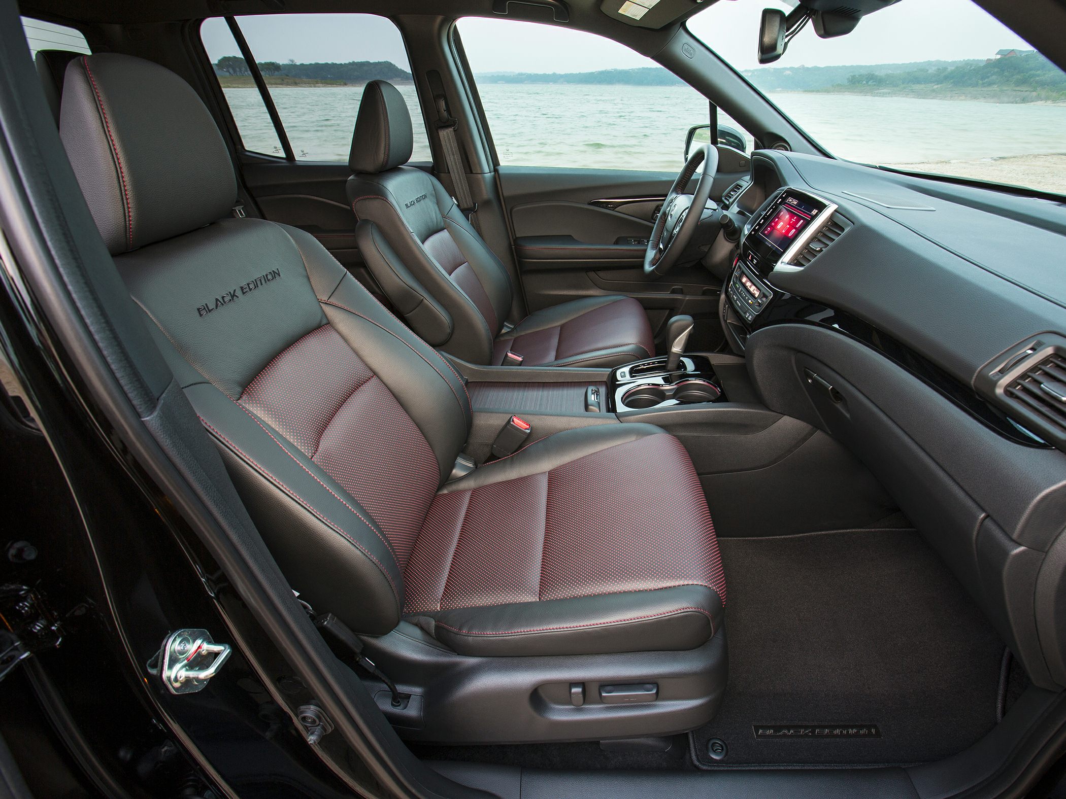 Leather front seats with Black Edition stitching and advanced center console features