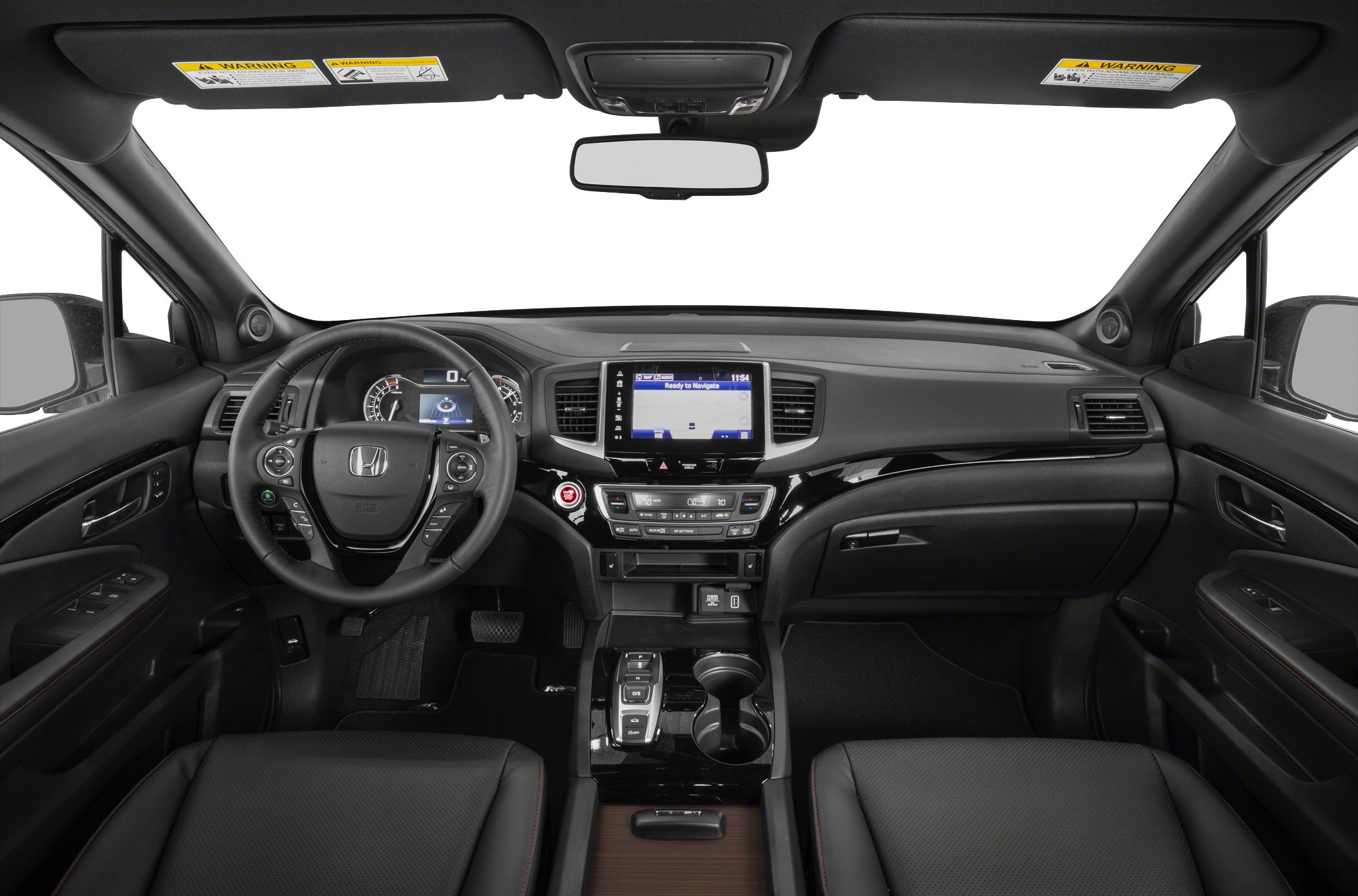 Modern dashboard with digital display and central touchscreen infotainment system