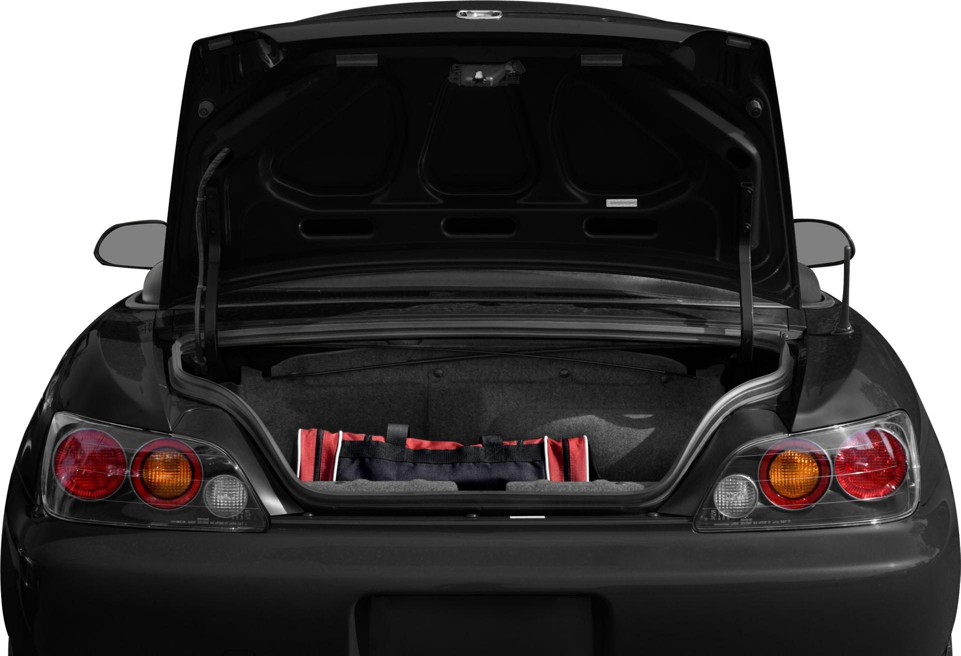 Open rear trunk and distinct circular taillights