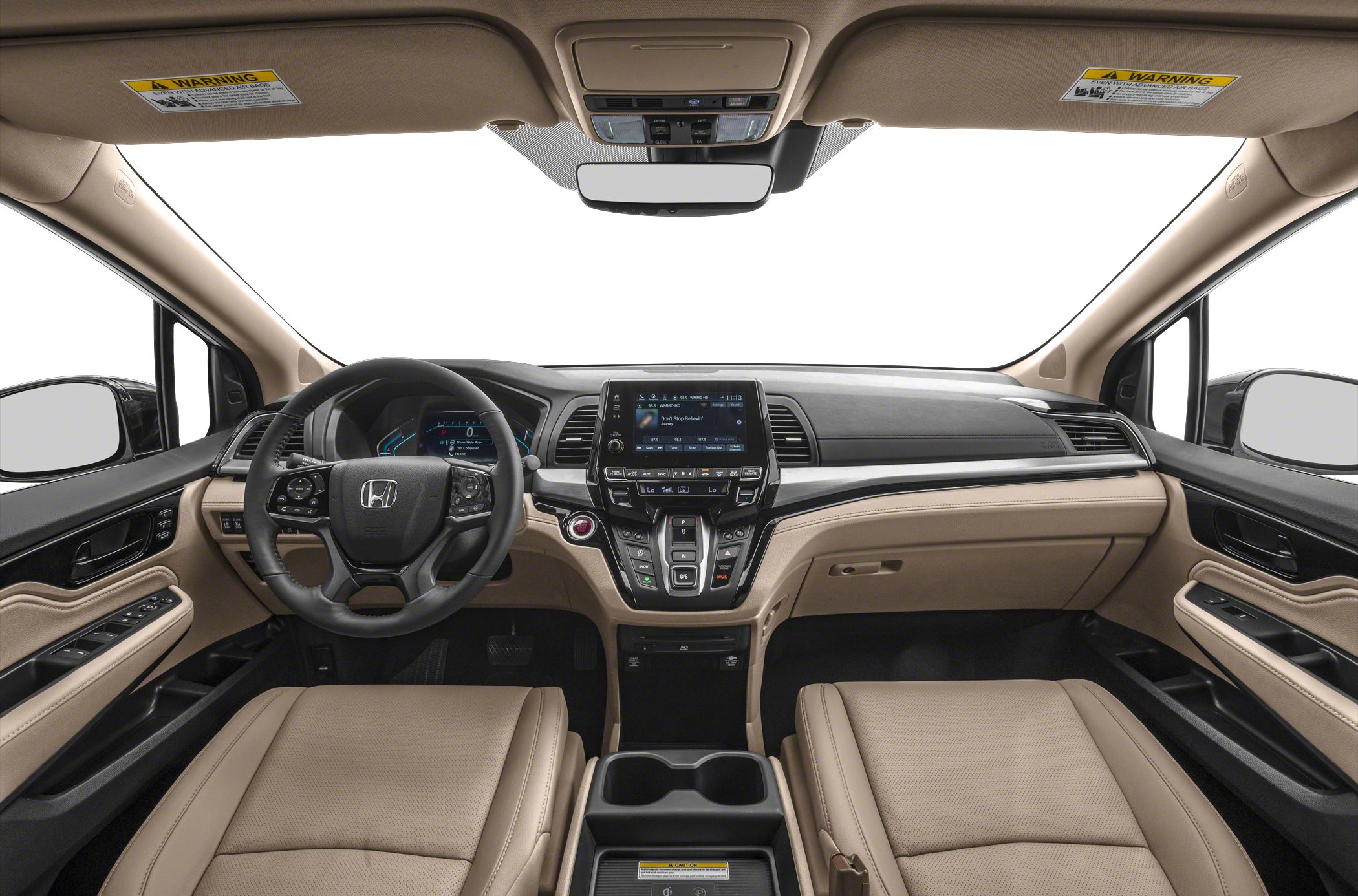 Modern interior dashboard with digital display and infotainment system