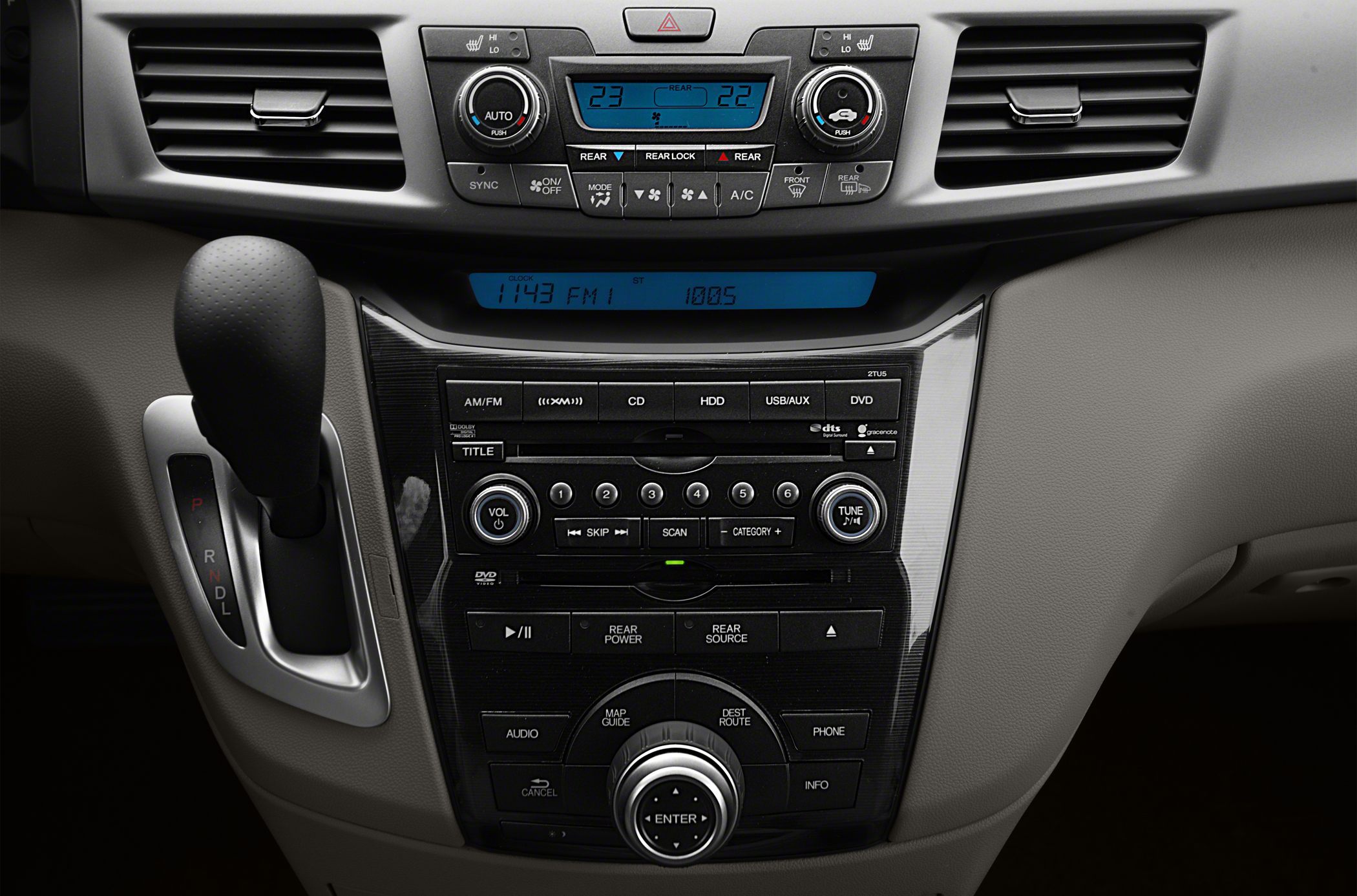 Dual-zone climate control and advanced audio system with navigation controls