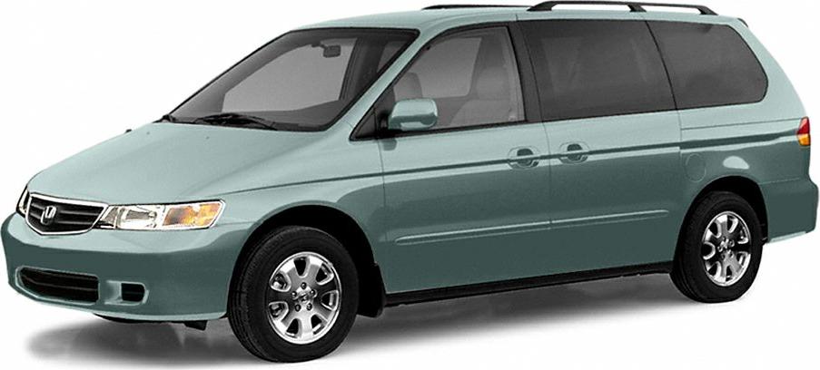 Minivan exterior front-side view showcasing body shape and design.