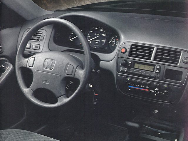 1999 Honda Civic Type R EK9 interior with steering wheel and dashboard
