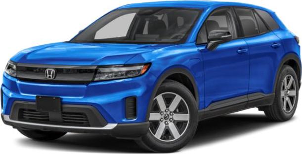 Blue 2024 electric SUV front and side profile
