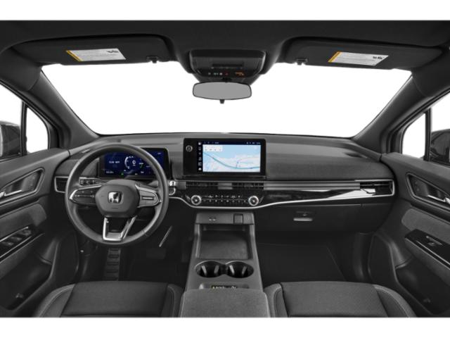 Modern dashboard and infotainment touchscreen in car interior