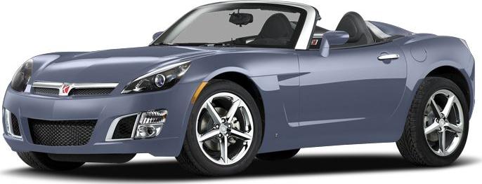 Convertible roadster with aerodynamic body and five-spoke alloy wheels