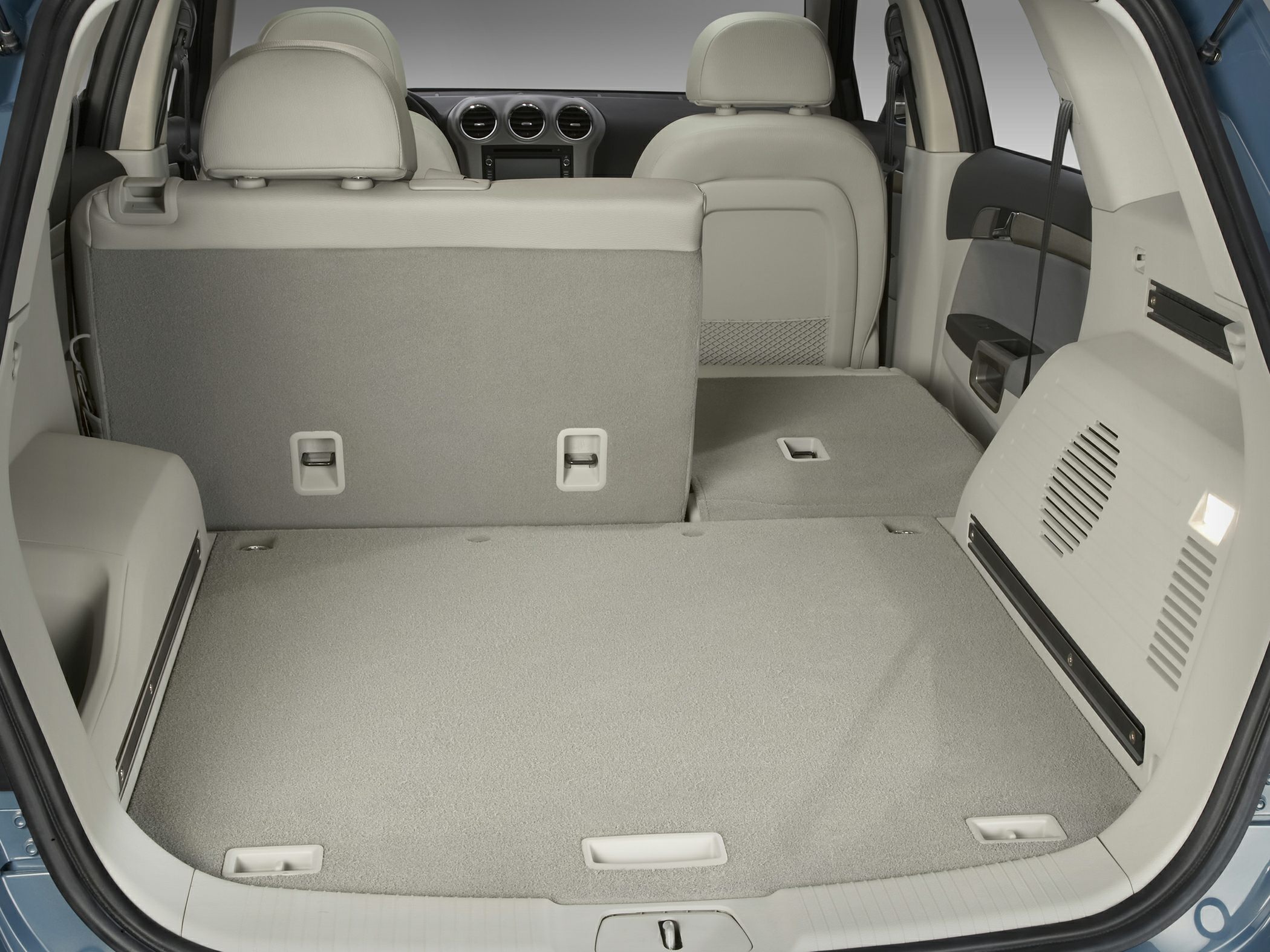 Spacious rear cargo area with fold-flat rear seats