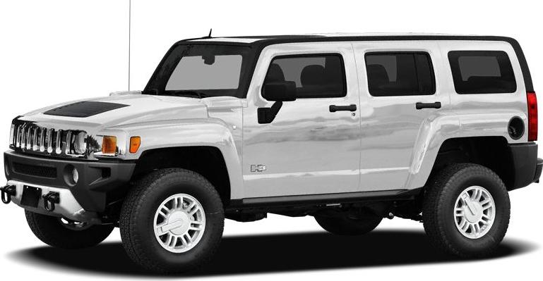 Side profile of 2006 H3 SUV with chrome body and rugged tires