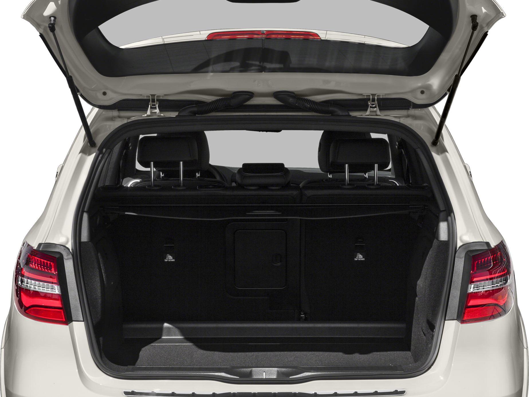 Open rear trunk with visible seats and headrests