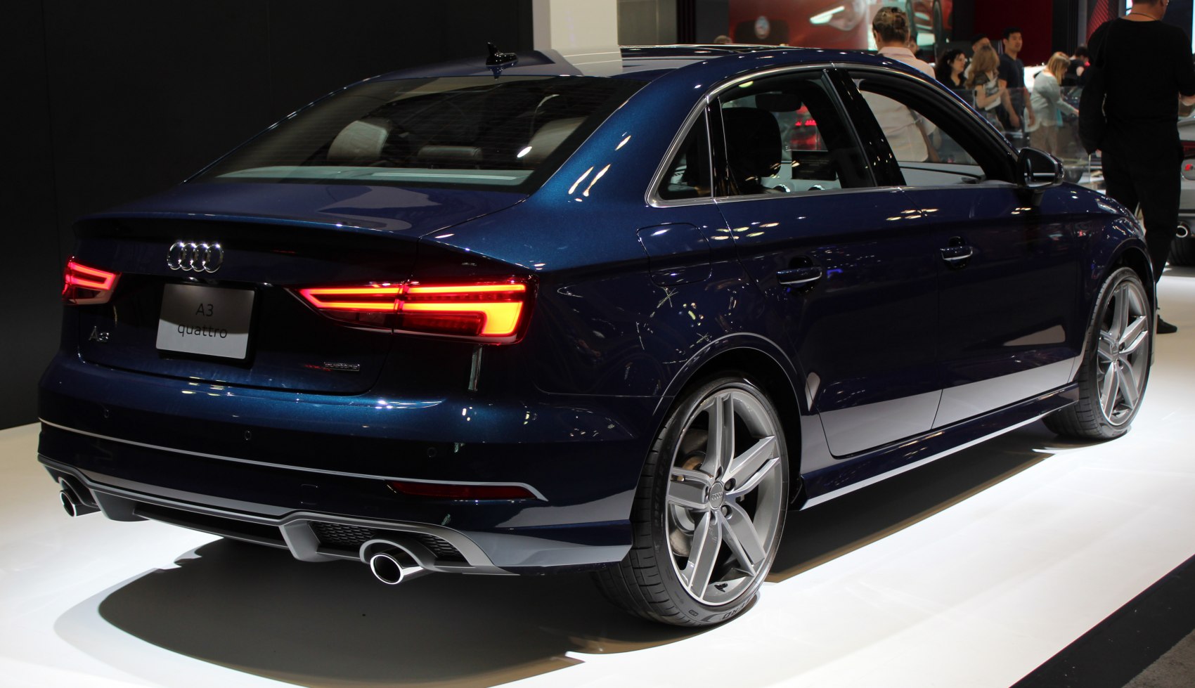 Rear and side profile with LED taillights and alloy wheels