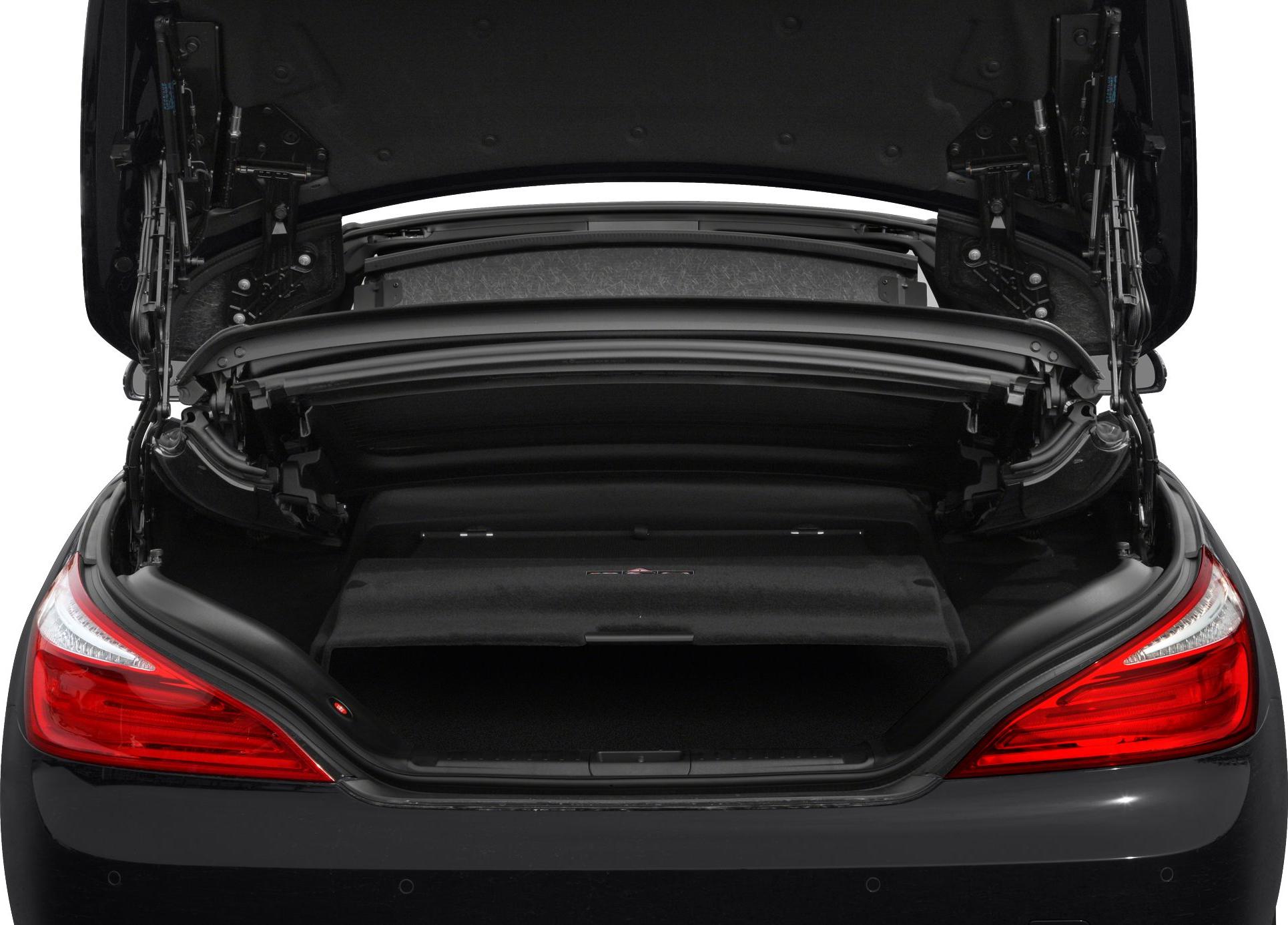 Rear open trunk with convertible roof mechanism and tail lights
