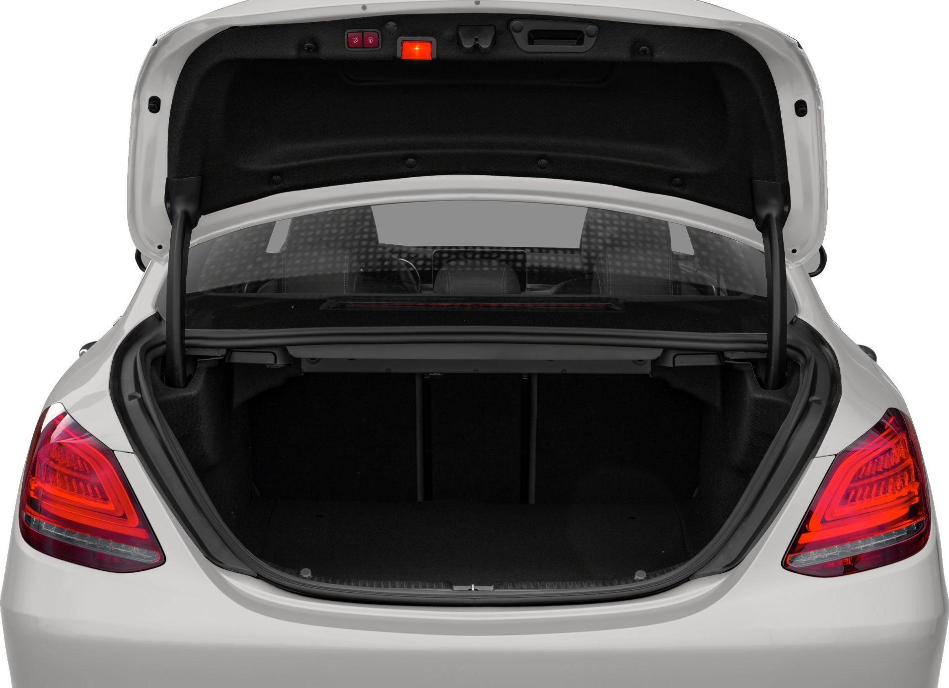 Wide and spacious rear trunk opening with visible tail lights