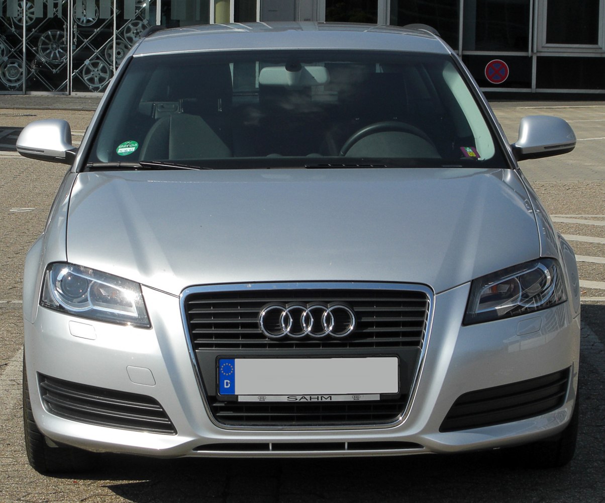 Front view with distinct grille and LED headlights