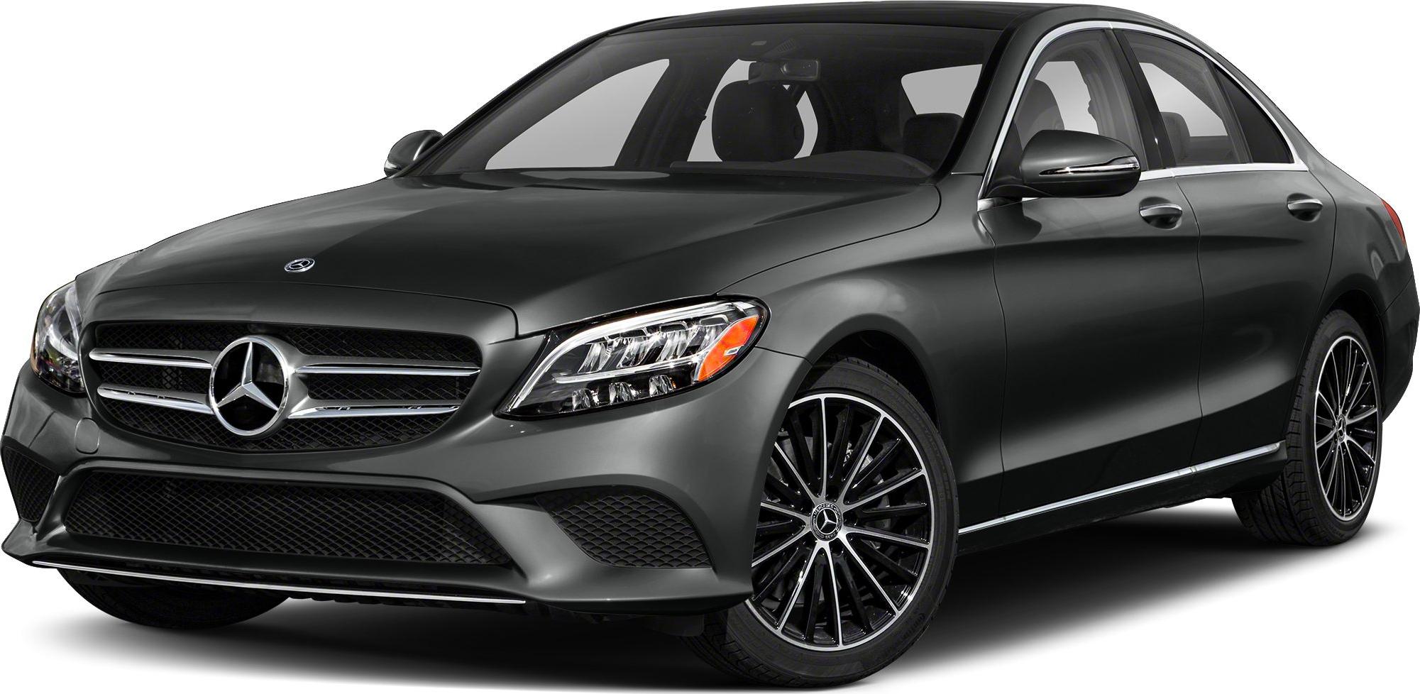 Black compact luxury sedan with multi-spoke wheels in angled front-side view