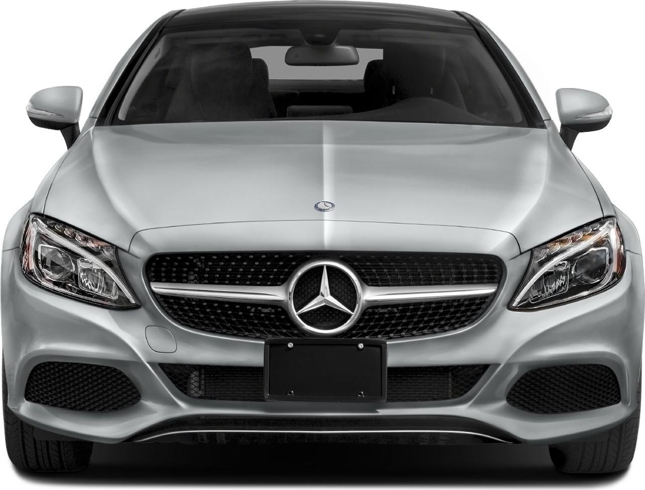 Front view with signature grille and LED headlights