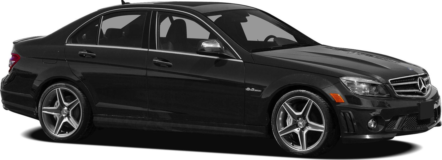 Side profile with AMG wheels and sporty sedan design