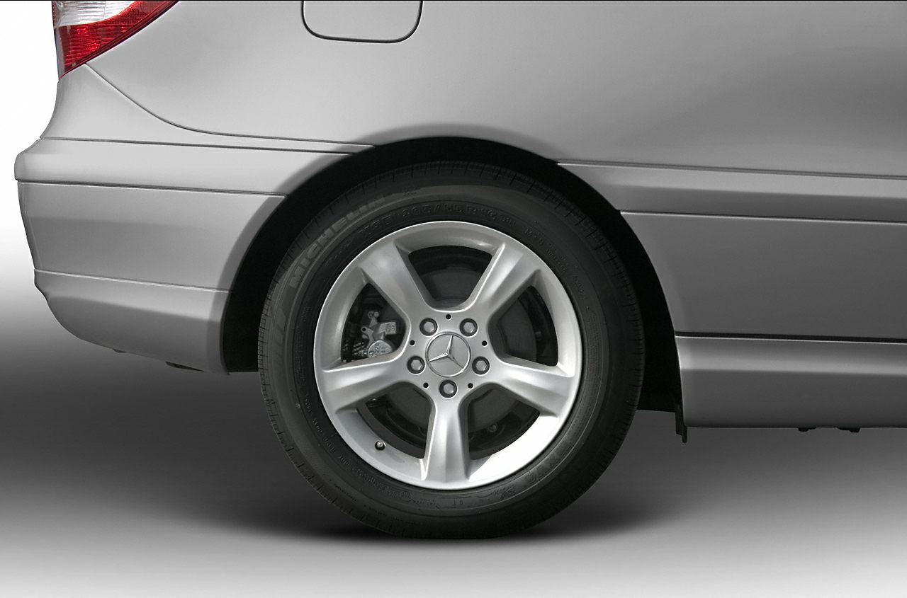 Close-up on rear wheel and tail light section