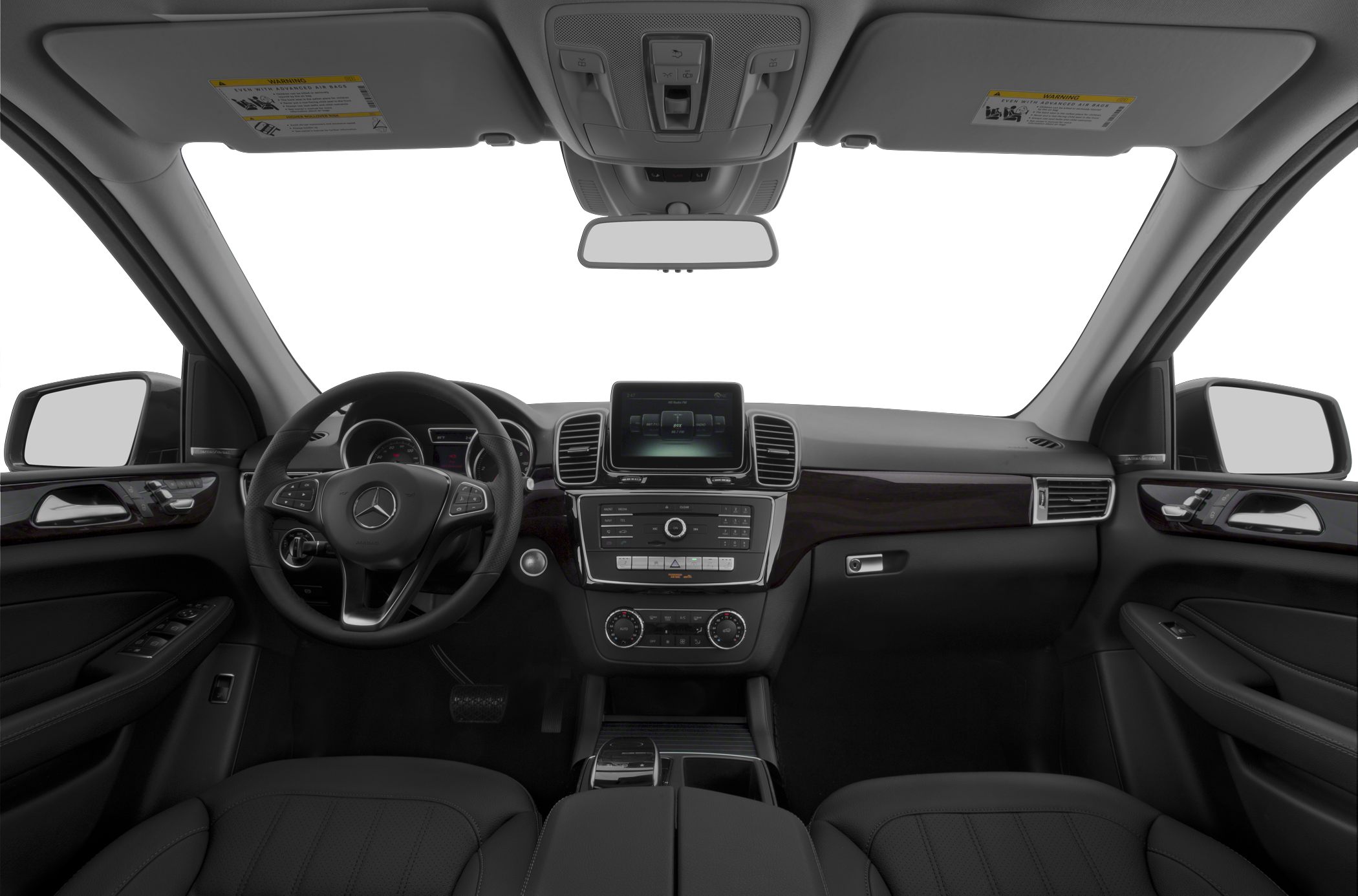 Dashboard, steering wheel, infotainment display, center console