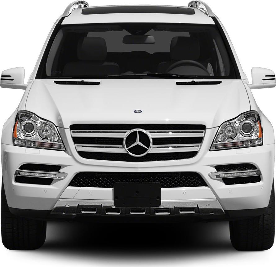 Front fascia with LED lights and grille