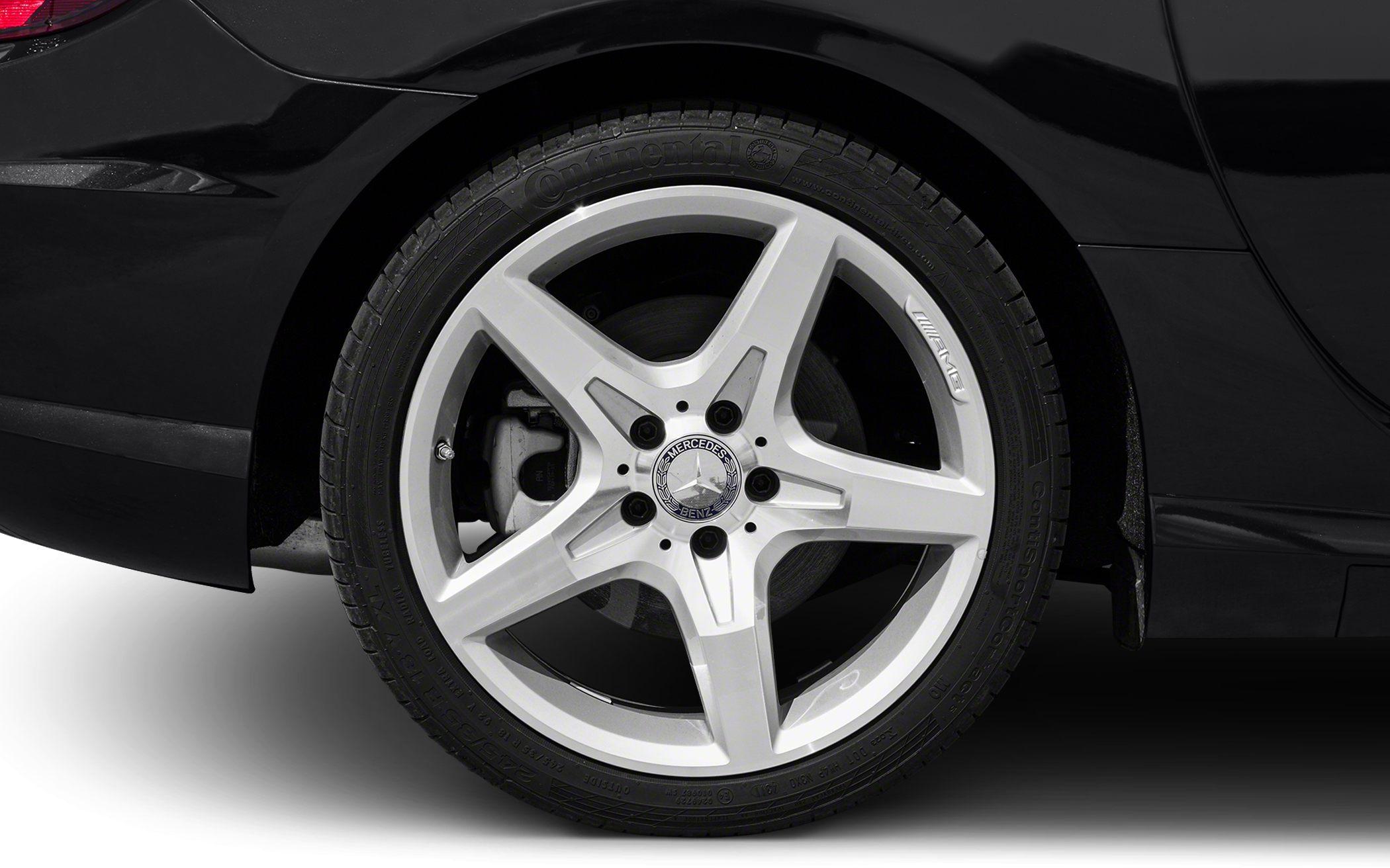 AMG five-spoke alloy wheel with Continental tire on vehicle rear