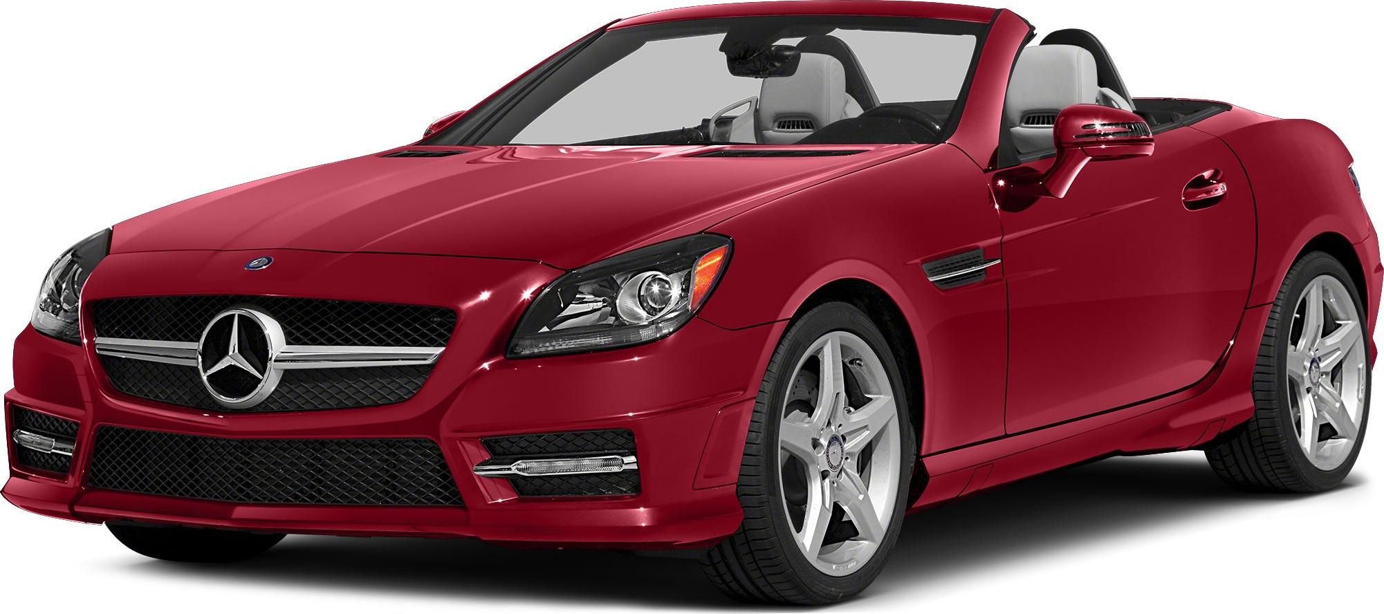 Front view of convertible with distinctive grille and sporty headlights