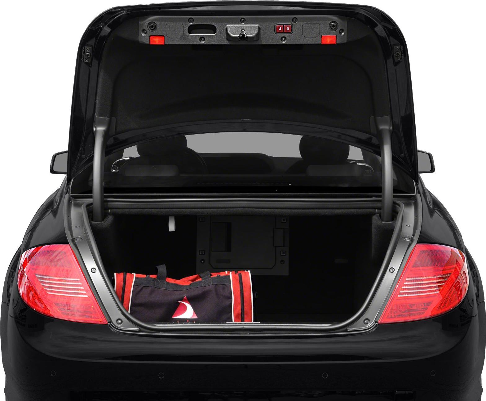 Open trunk with visible spacious cargo area and rear taillights