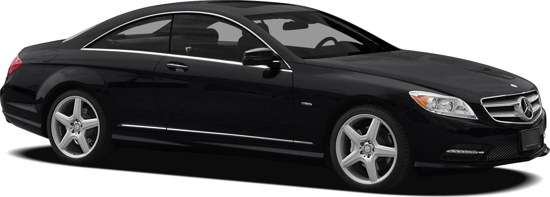 Black luxury coupe with silver alloy wheels and chrome trim.