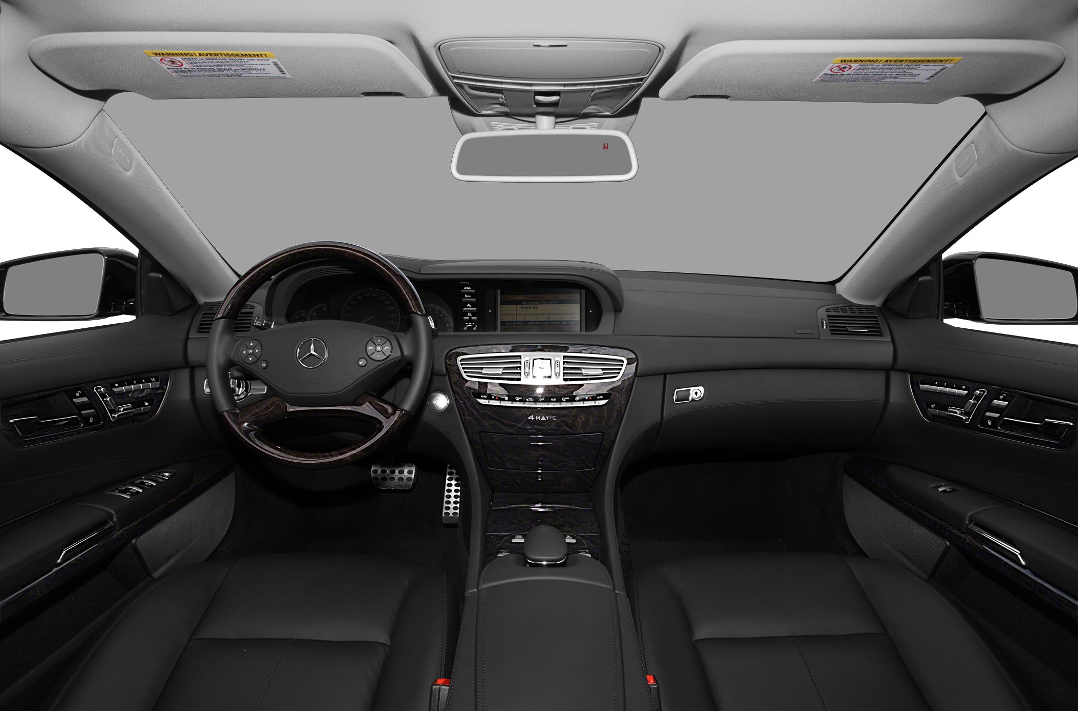 Interior dashboard and steering wheel with center console