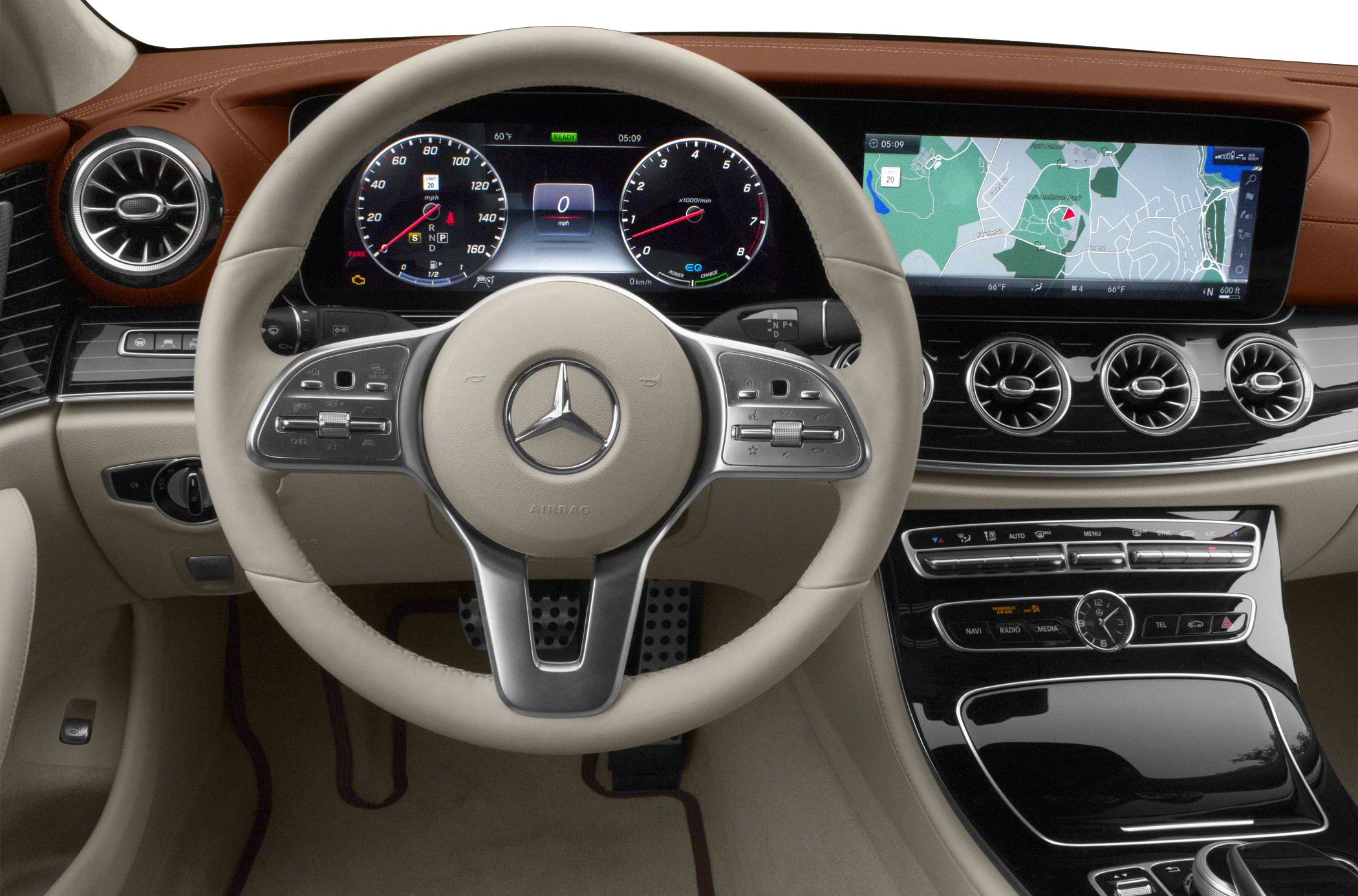 Digital instrument cluster and multifunction steering wheel