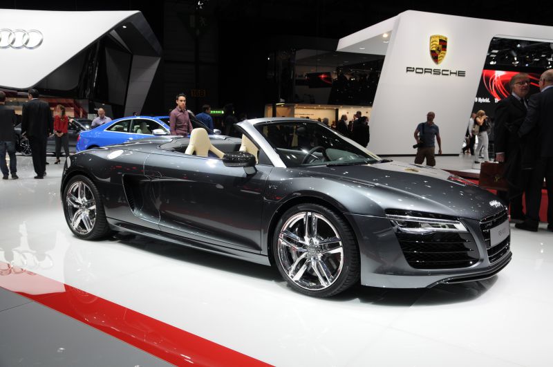 Convertible sports car with sleek design and alloy wheels