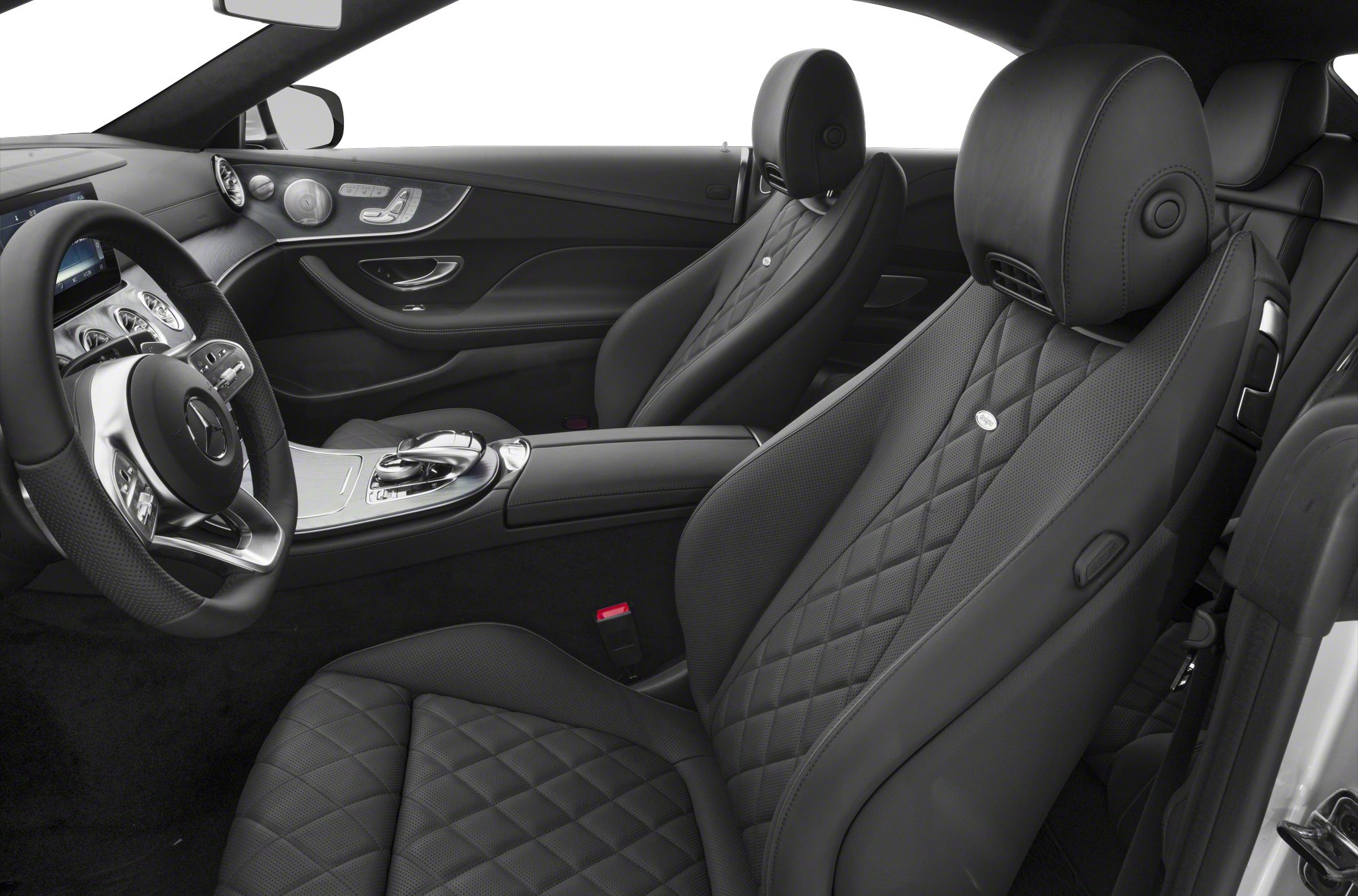 Quilted leather seats and sleek dashboard interior design