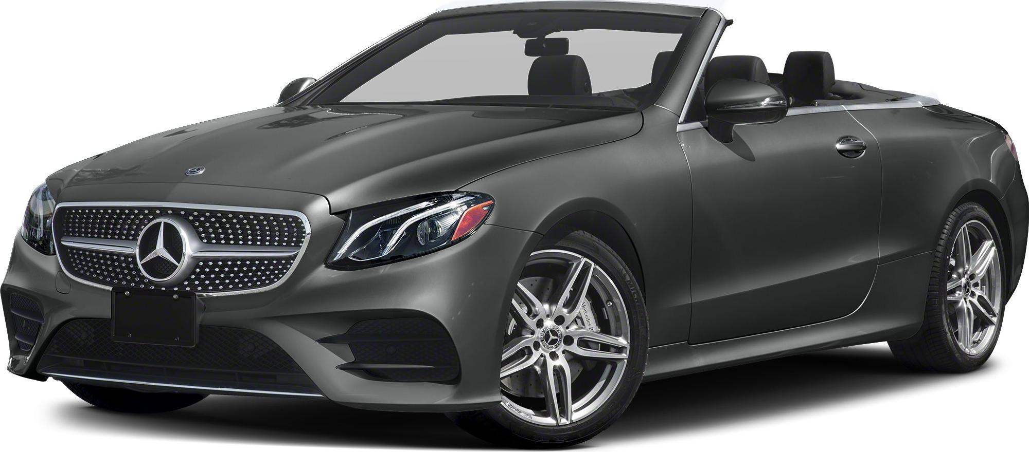 Convertible front view with diamond grille and LED headlights