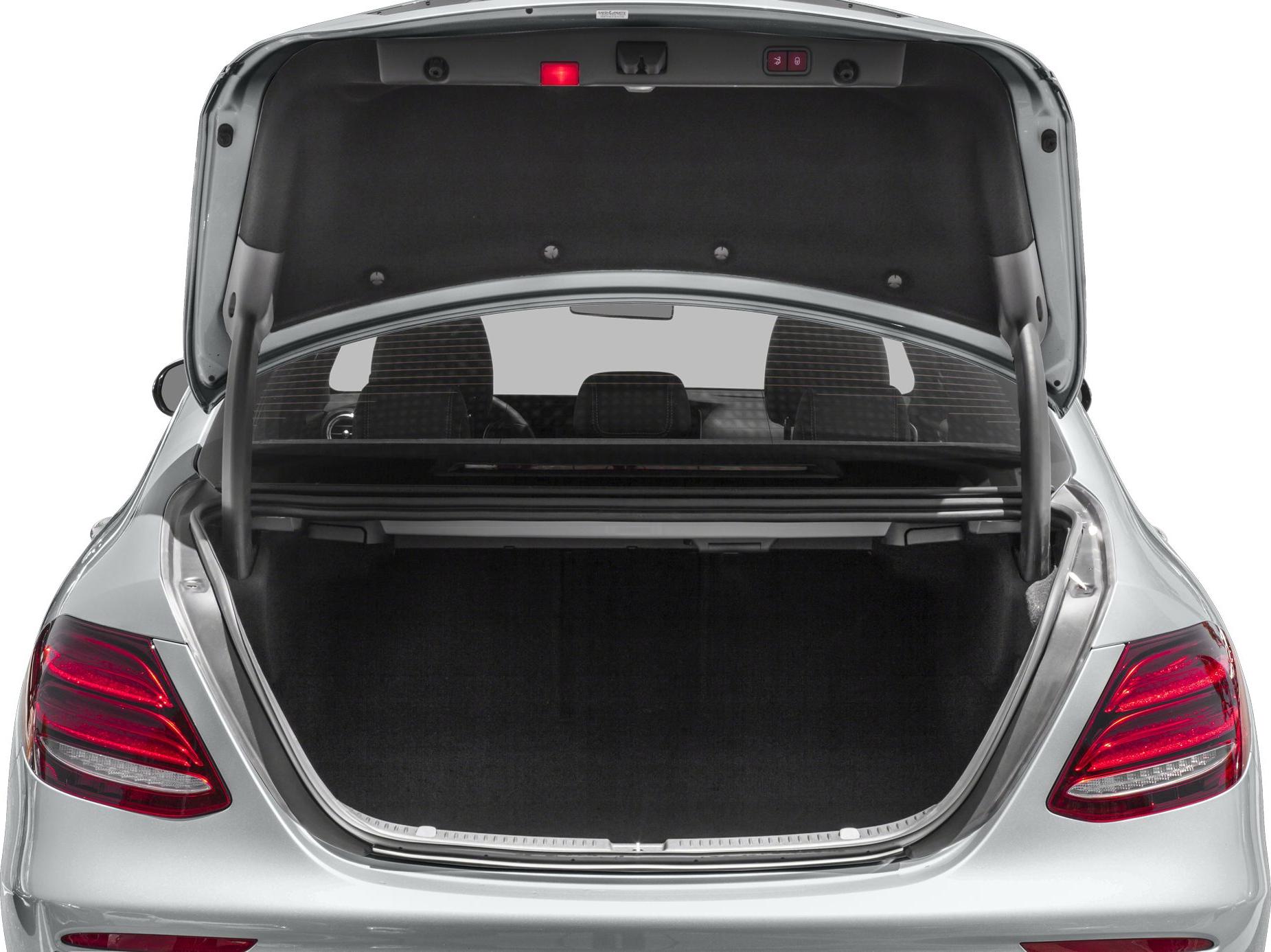 Open trunk space with visible rear seats and tail lights